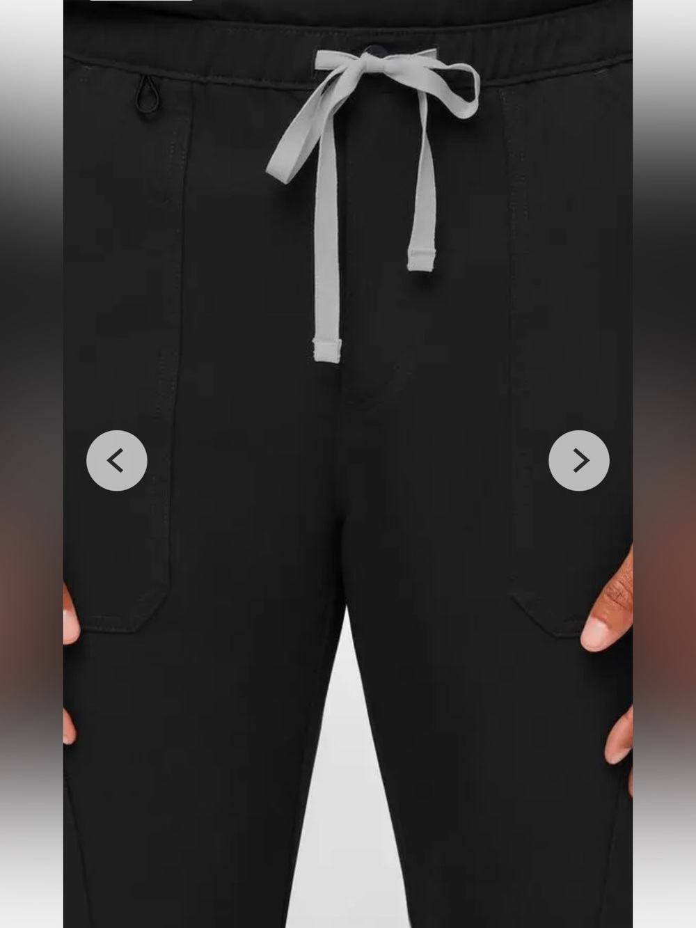 NWT FIGS Men's Black Cairo Straight Leg Zip Fly Scrub Pant - Short - Picture 11 of 13